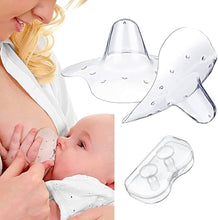 Load image into Gallery viewer, 2pcs/Set Nipple Shields for Breastfeeding, Contact Breast Shield, Guards for Newborn - Help with Latch Difficulties, Flat or Inverted Nipples, Breast Feeding BPA Free Reusable Soft Silicone Protectors